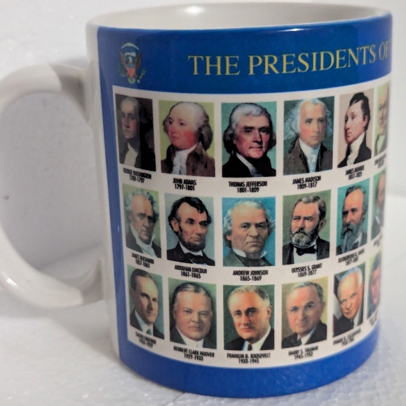 Presidents United States Mug Smithsonian Souvenir 4.5" Cup Coffee 1789 Bush 2001 - Picture 2 of 7